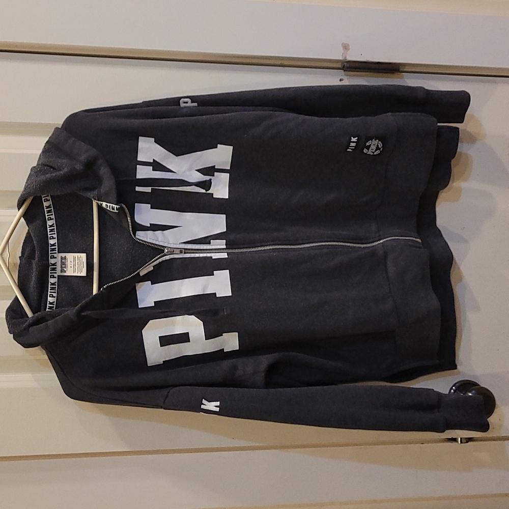 Victorias Secret PINK grey zip up jacket  size small
